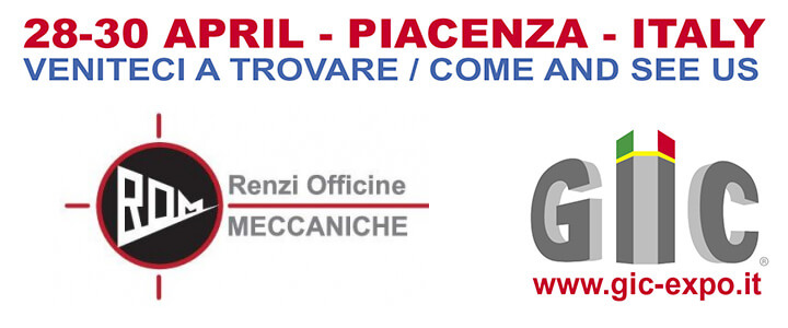R.O.M Renzi Officine Meccaniche partecipazione al GIC 2022 - Padiglione 1 Stand A37